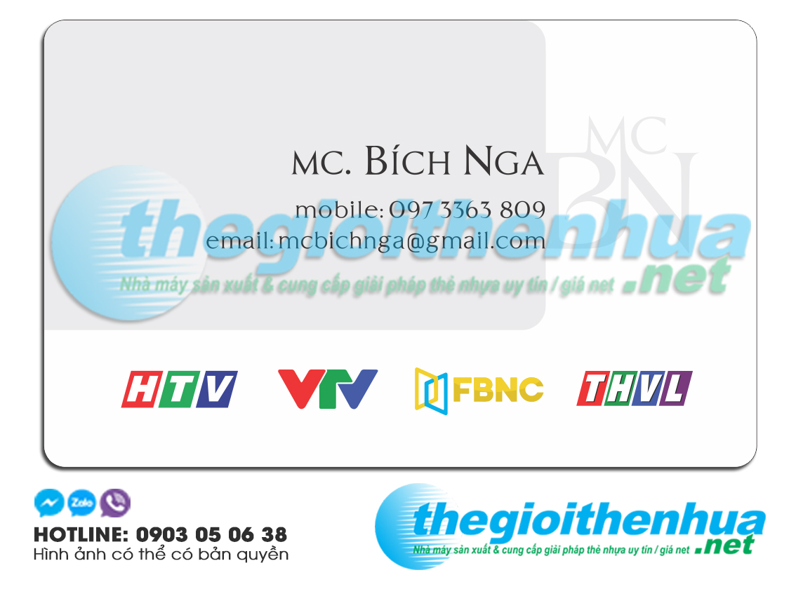 card viisit nhựa trong suốt