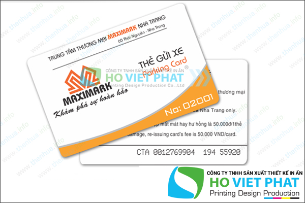 Mẫu thẻ giữ xe giá rẻ in tại Thẻ Nhựa Hồ Việt Phát