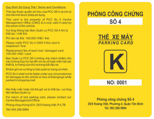 Công Dụng Của Thẻ Giữ Xe