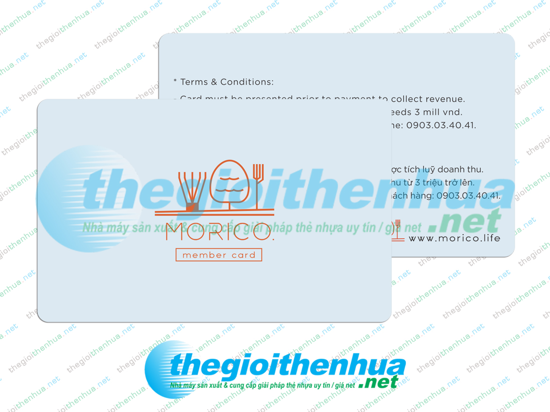 In member card cho cửa hàng Morico