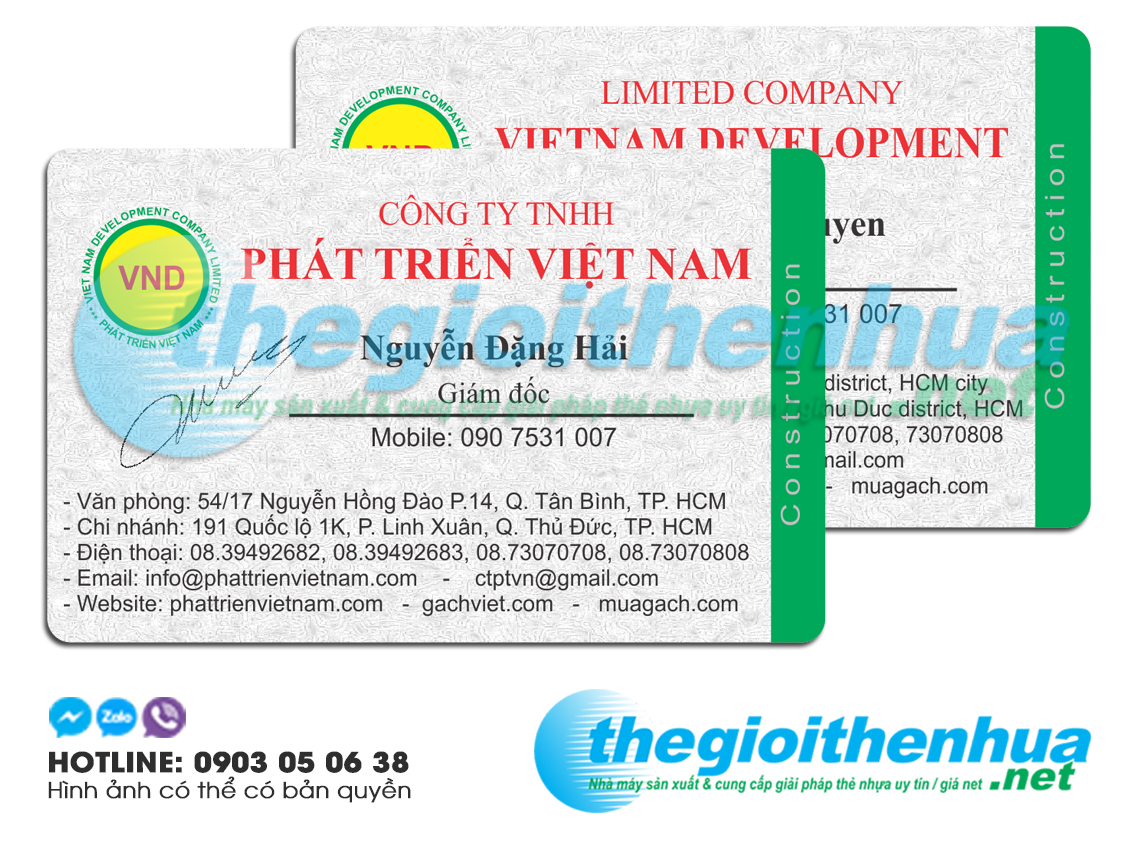In name card nhựa đẹp cho công ty