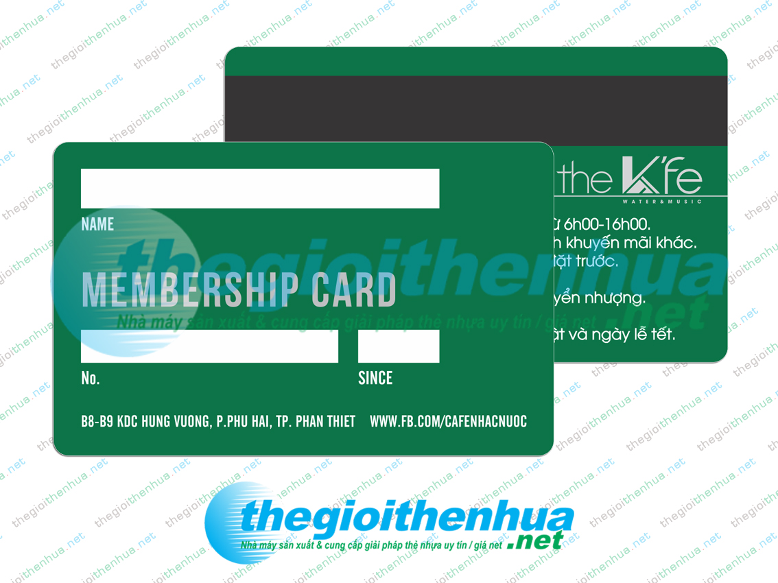 In member card cho cafe Nhạc Nước