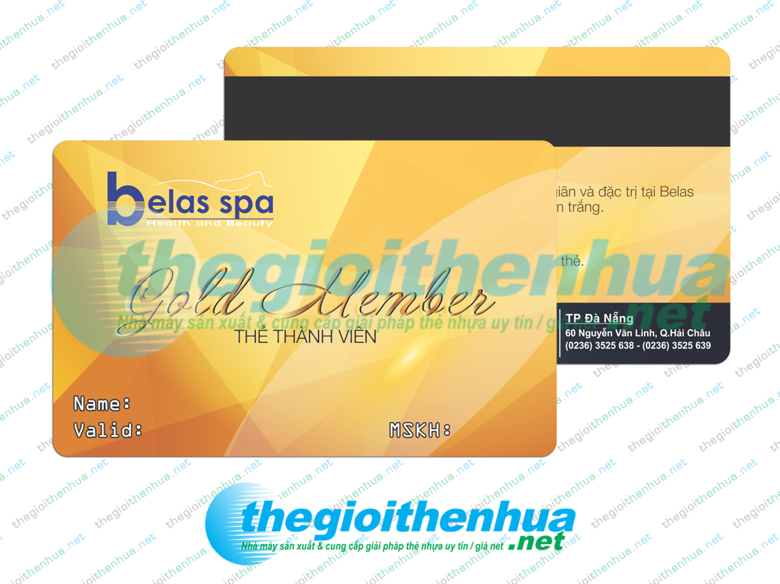 In gold member card cho Belas Spa 