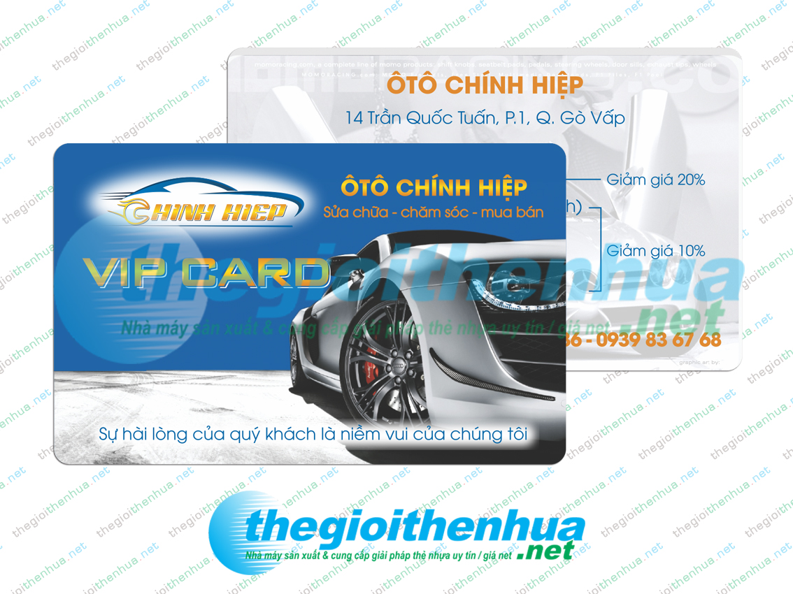 In vip card cho Ô Tô Chính Hiệp