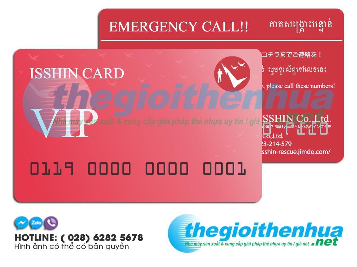 In vip card cho công ty cổ phần Isshin 