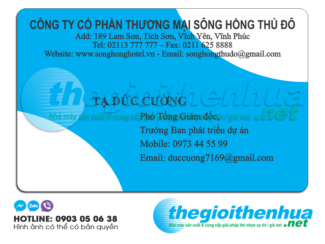 In name card nhựa trong suốt cho công ty