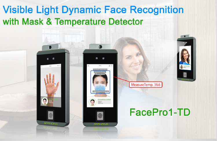 Máy chấm công đo thân nhiệt - Khuôn Mặt - Lòng bàn tay FACEPRO1- TD