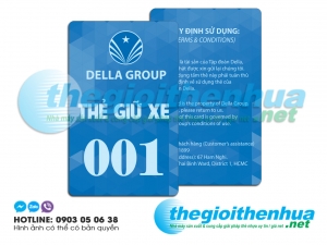 In thẻ giữ xe cho tập đoàn Della Group