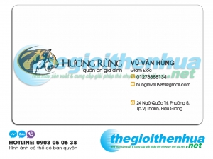 In name card giám đốc cho quán ăn Hương Rừng