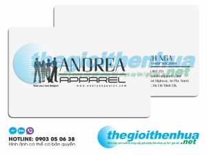 In name card nhựa cho ANDREA APPAREL