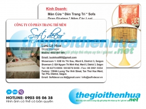 In name card nhựa cho công ty cổ phần Soft Decor