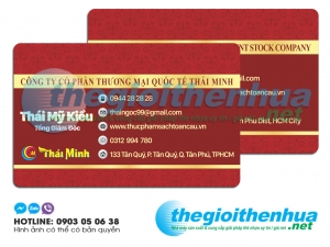 In name card nhựa cho công ty Thái Minh