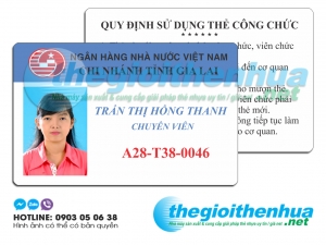 In thẻ nhân viên cho ngân hàng Gia Lai