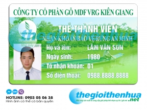 In thẻ thành viên cho công ty 1 mặt