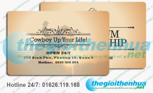 In member card cho nhà hàng Cowboy