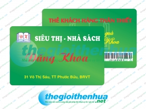 In thẻ khách hàng thân thiết cho Siêu thị- Nhà Sách Đăng Khoa